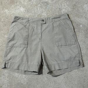 Woolrich Shorts Khaki Women’s Size 12 Brown Cotton Pockets High Rise Zip Fly